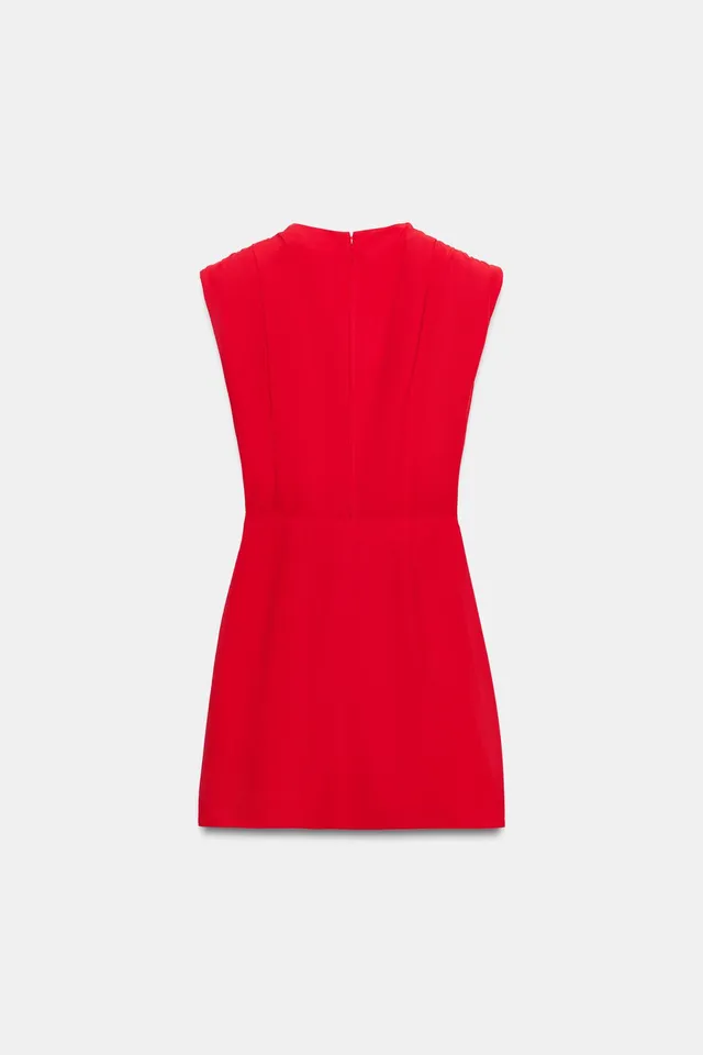DRAPED SHOULDER PAD MINI DRESS – image 8