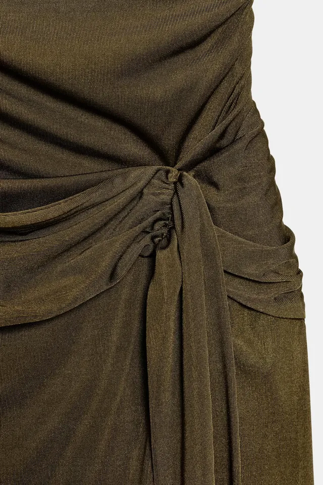 GATHERED SASH MINI DRESS – image 10