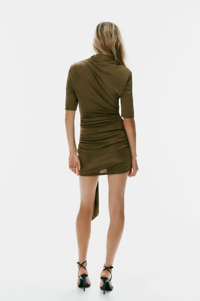 GATHERED SASH MINI DRESS – image 6