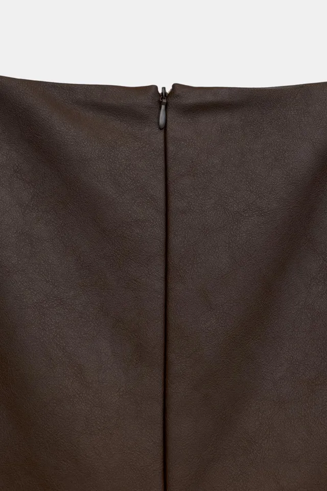 LEATHER EFFECT MINI DRESS – image 7