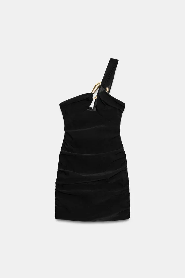 DRAPED MINI DRESS WITH HARDWARE – image 6