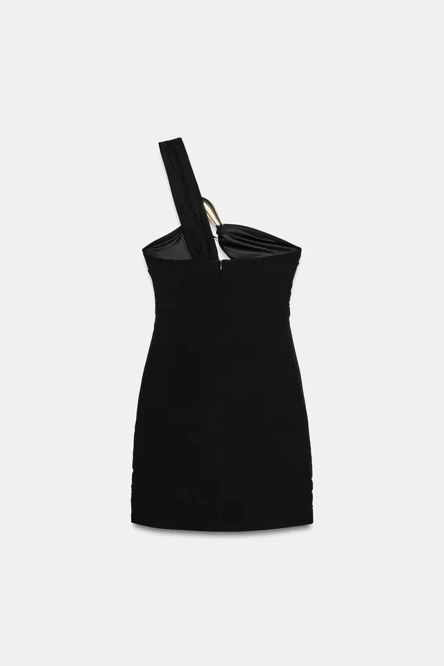 DRAPED MINI DRESS WITH HARDWARE – image 7