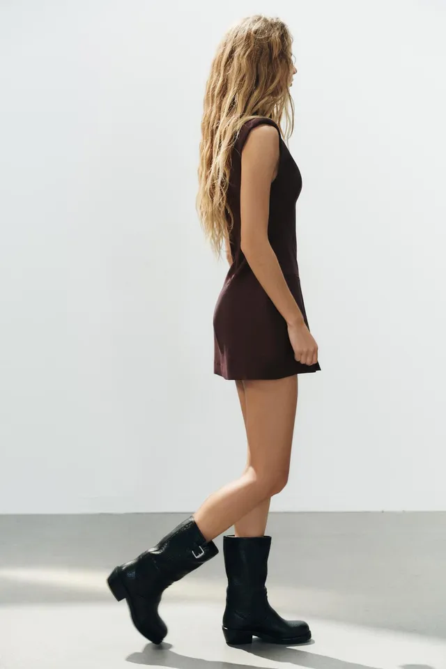 PLEATED SHORT DRESS – image 3