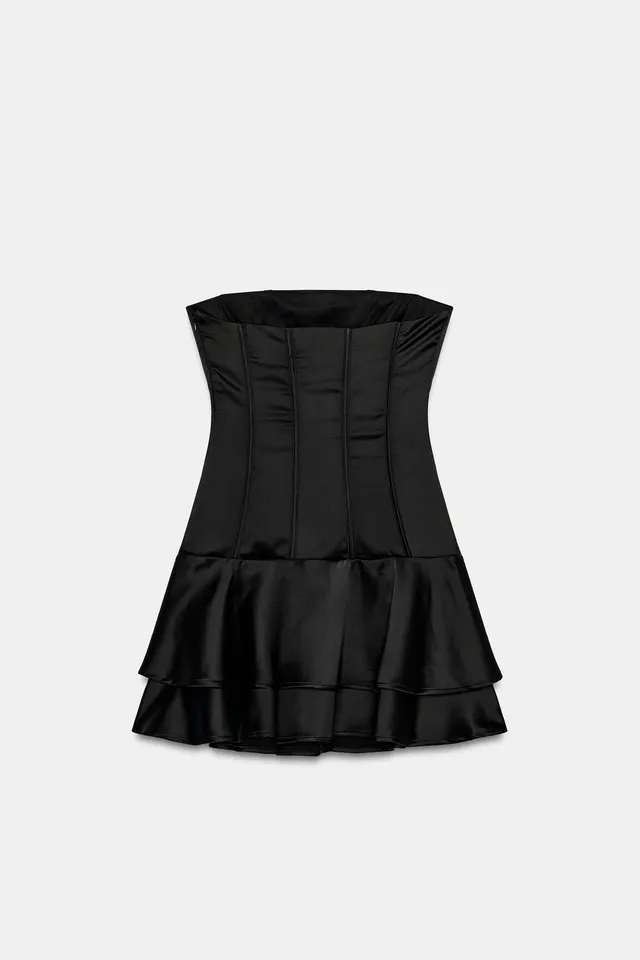 CORSETRY-INSPIRED RUFFLED MINI DRESS – image 5