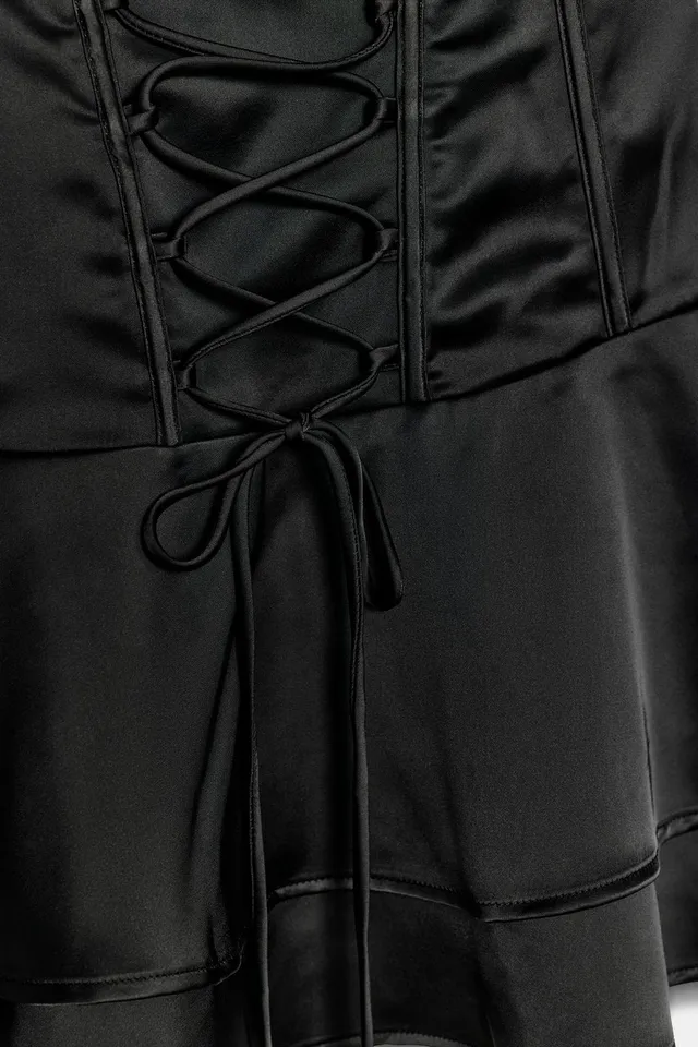 CORSETRY-INSPIRED RUFFLED MINI DRESS – image 6