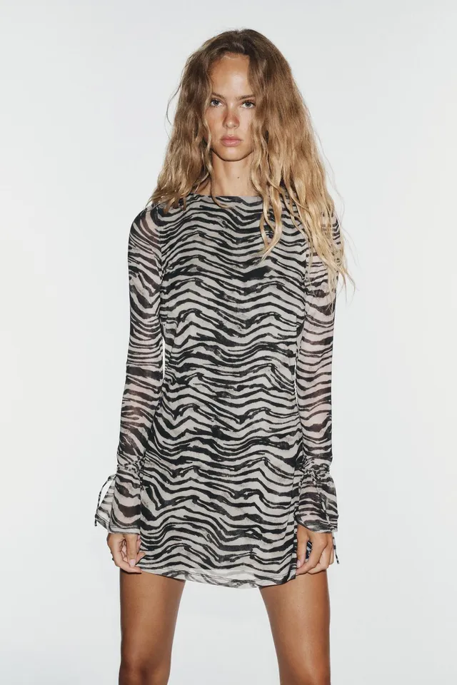 ANIMAL PRINT TULLE DRESS – image 2