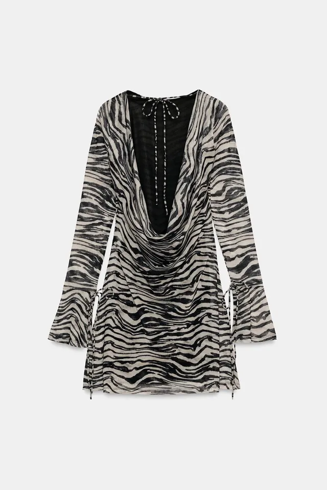 ANIMAL PRINT TULLE DRESS – image 6