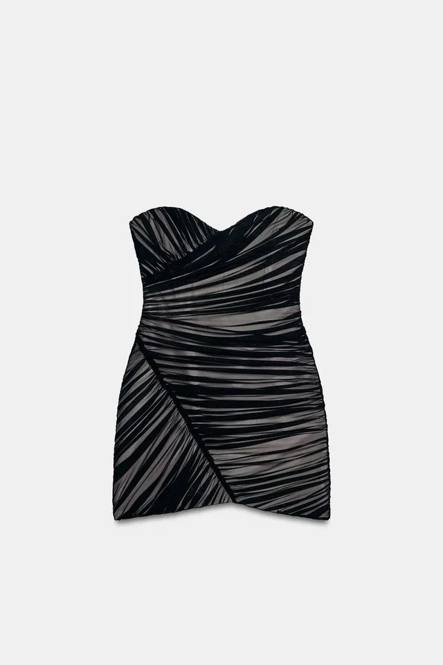 DRAPED TULLE MINI DRESS – image 6