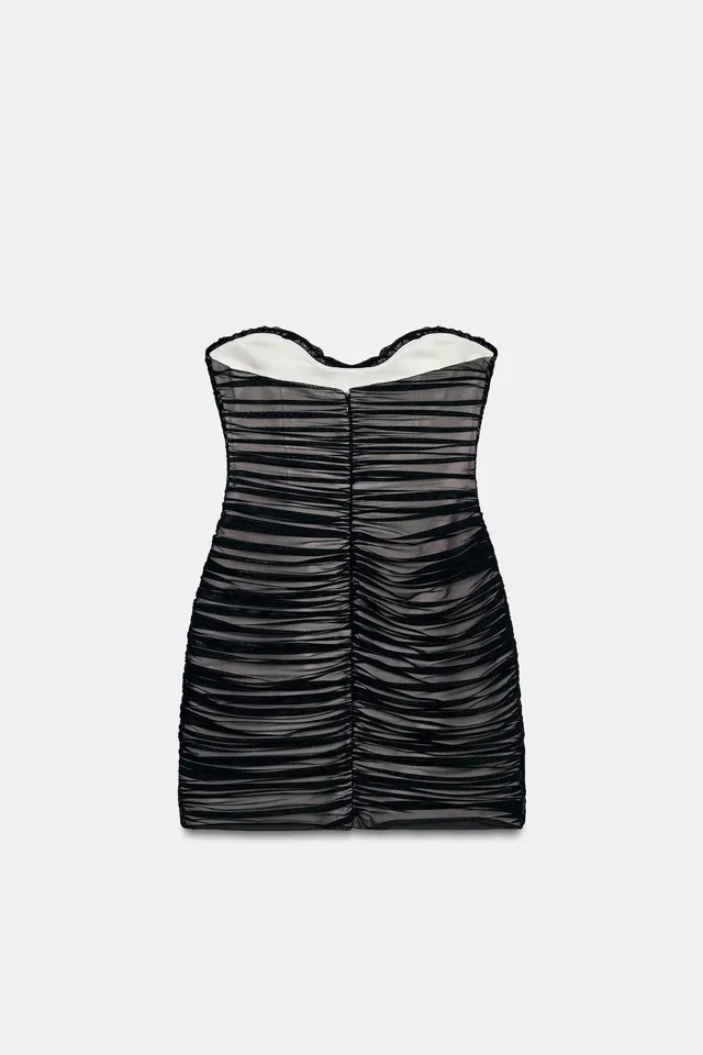 DRAPED TULLE MINI DRESS – image 7