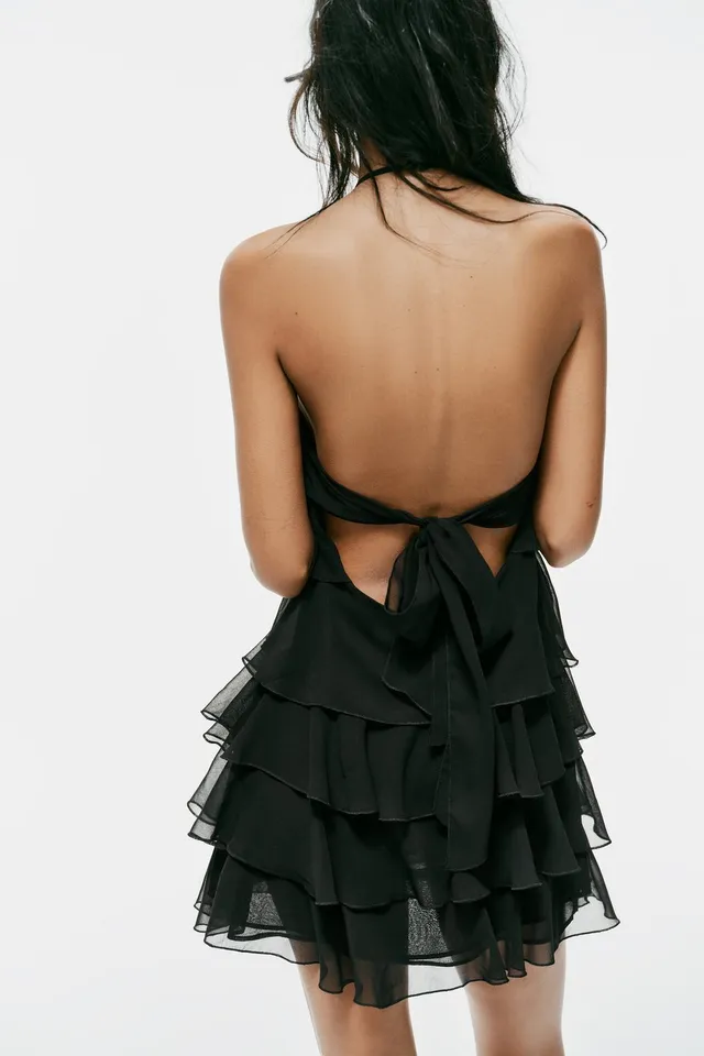 HALTER MINI DRESS WITH RUFFLES – image 6