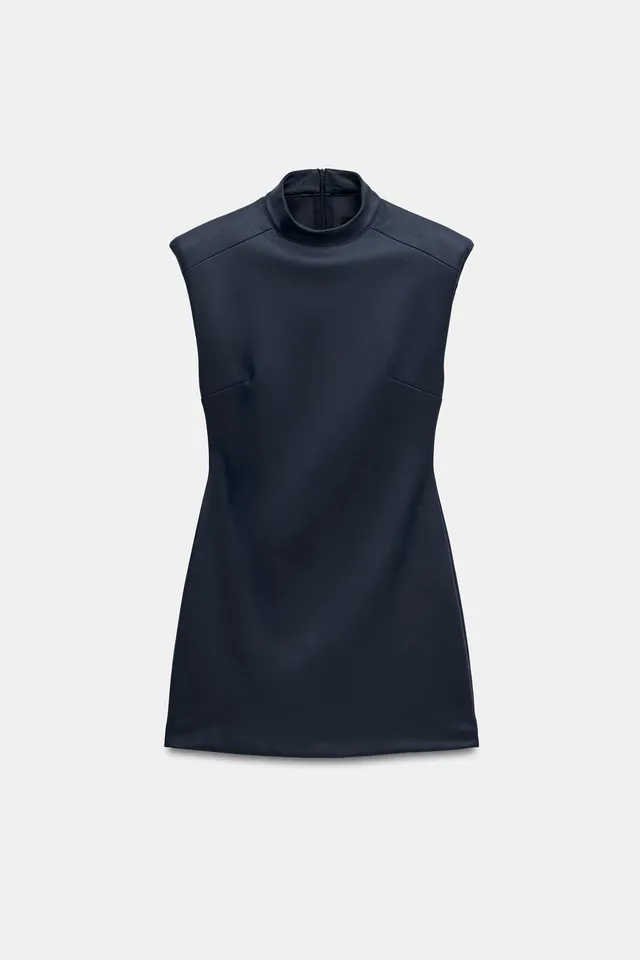 LEATHER EFFECT MINI DRESS – image 5