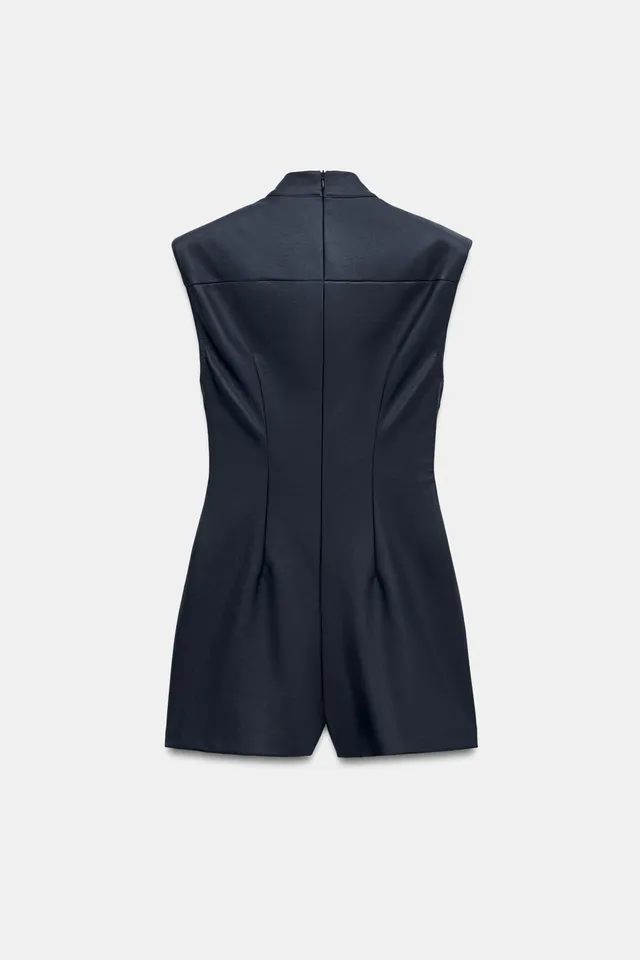 LEATHER EFFECT MINI DRESS – image 6