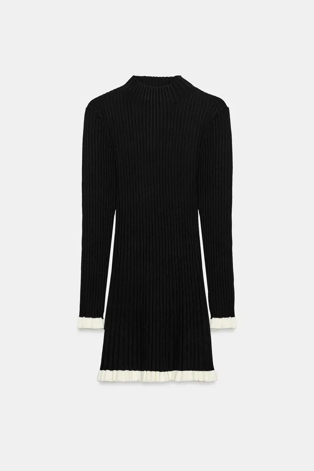 KNIT DRESS WITH RUFFLES – image 7