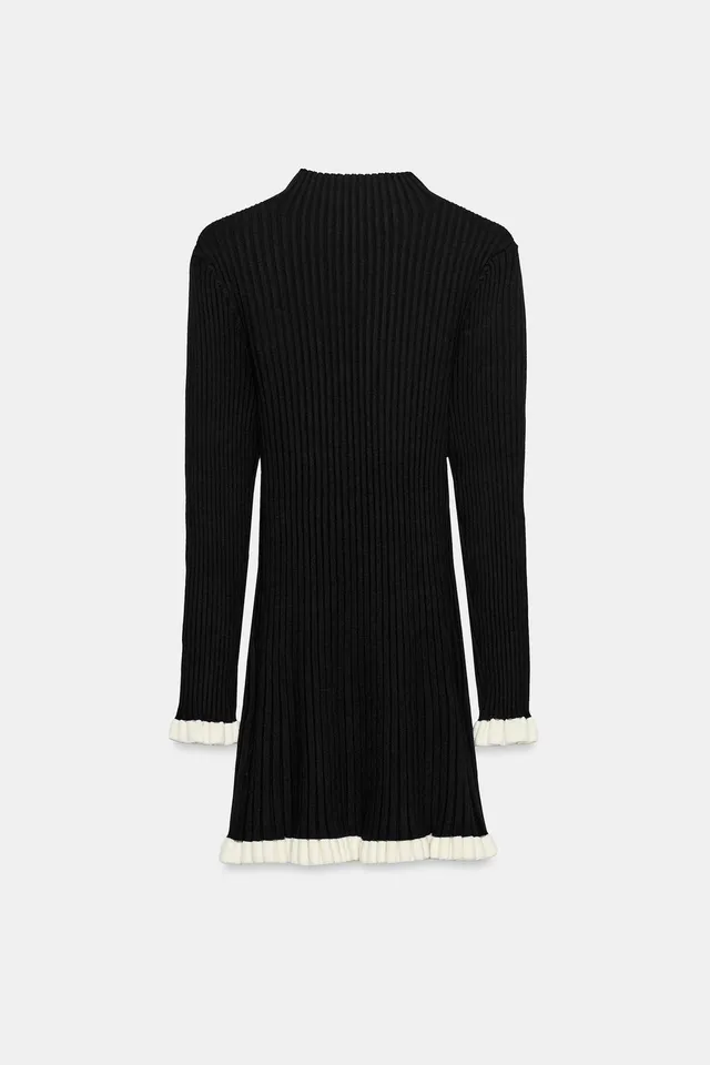 KNIT DRESS WITH RUFFLES – image 8