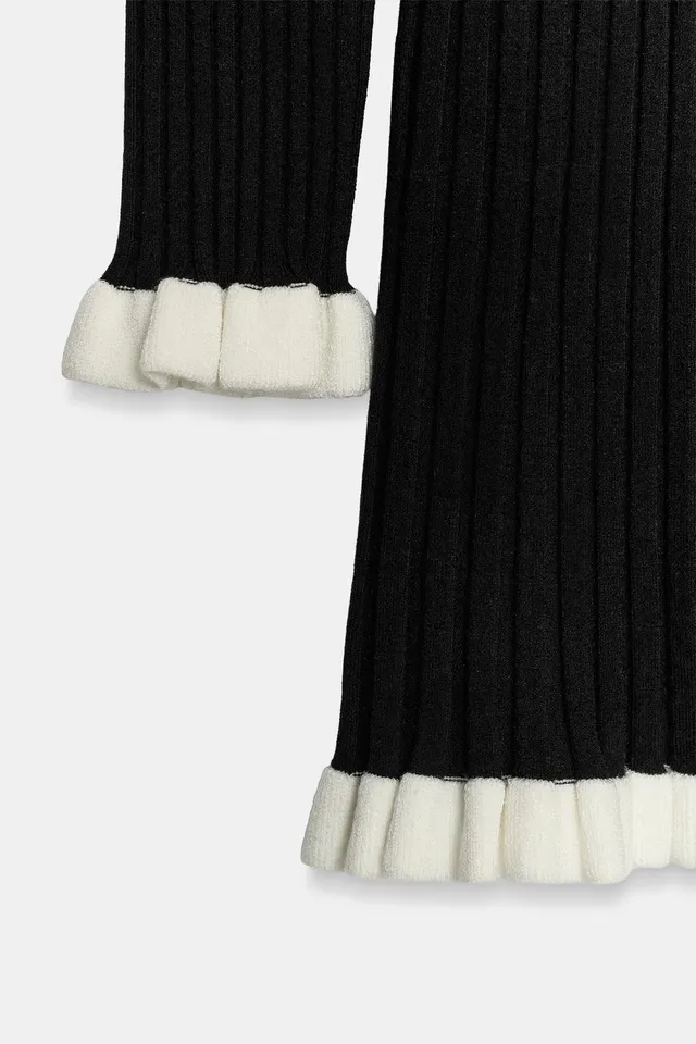 KNIT DRESS WITH RUFFLES – image 9