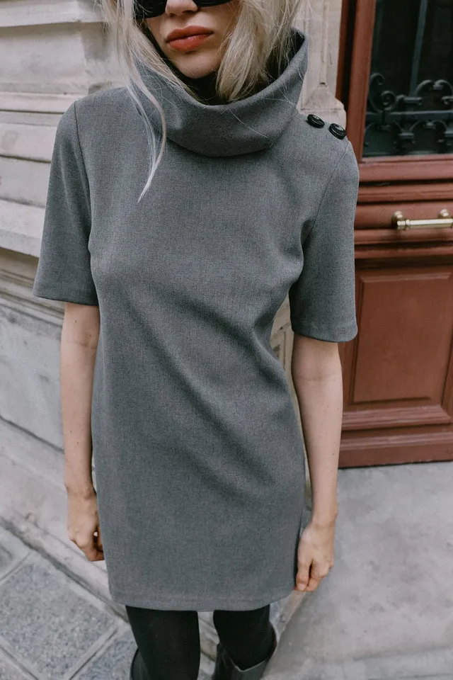 HIGH NECK SHORT DRESS – image 6
