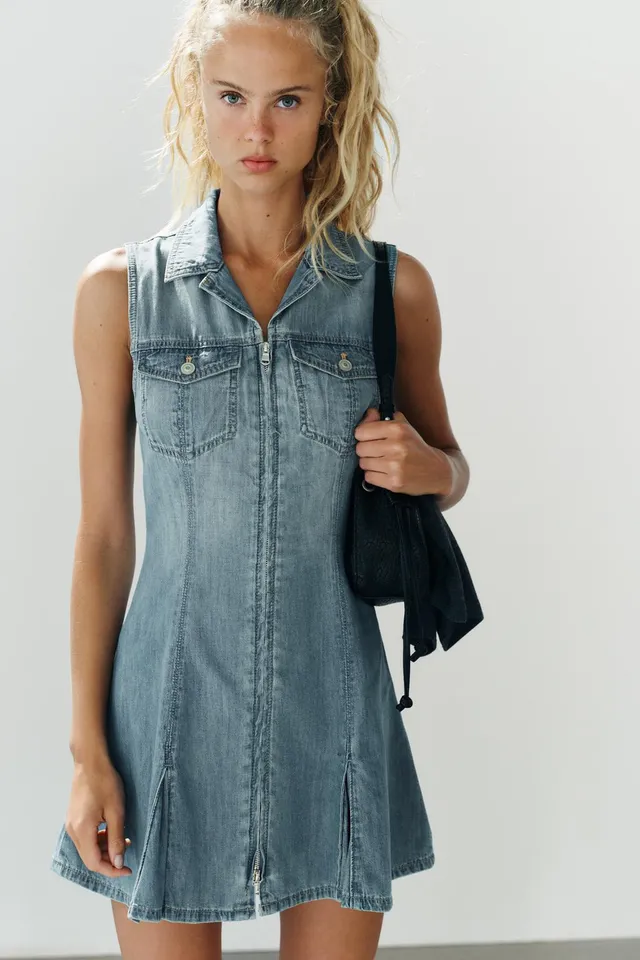 TRF DENIM POCKET MINI DRESS – image 2