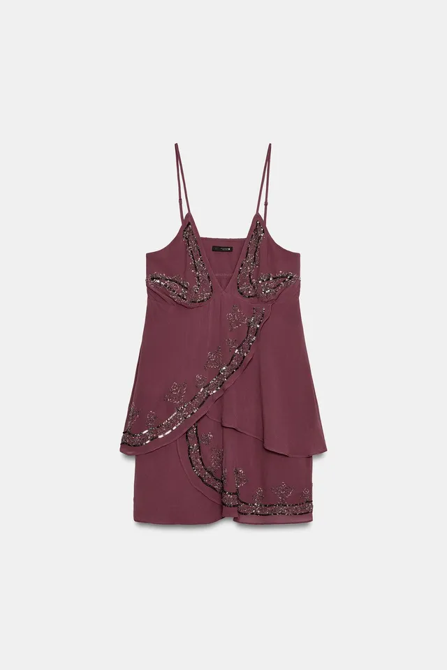 SHORT SEQUINNED DRESS – image 6