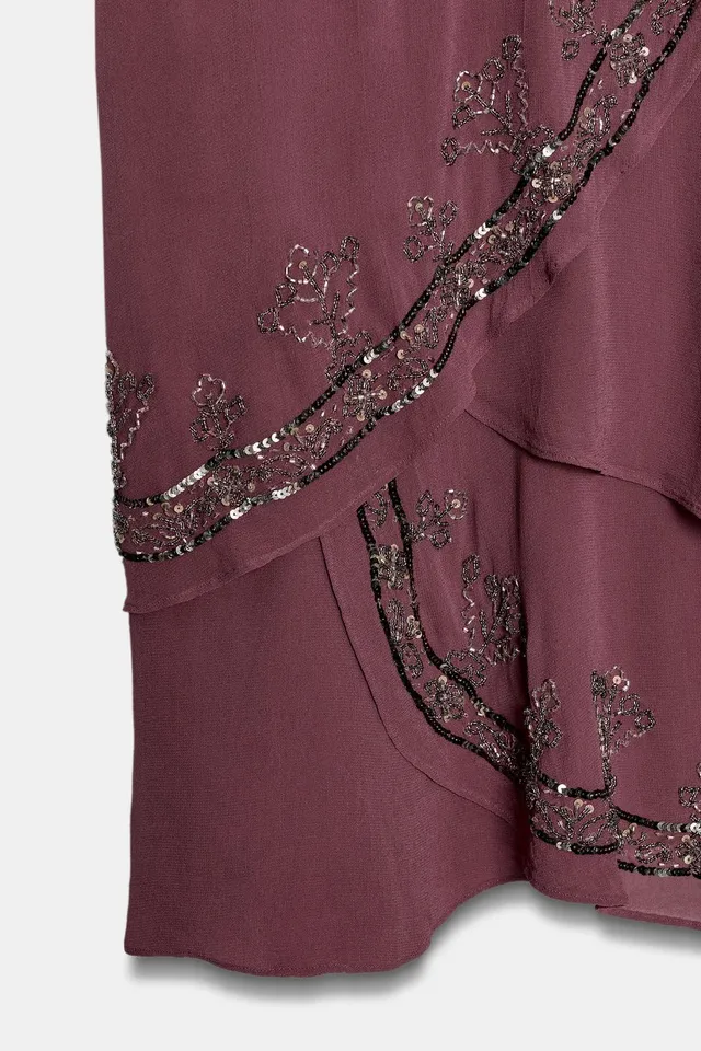 SHORT SEQUINNED DRESS – image 8