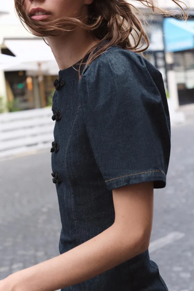 Z1975 DENIM MINI DRESS WITH FROG FASTENING – image 5