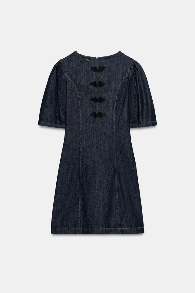 Z1975 DENIM MINI DRESS WITH FROG FASTENING – image 7