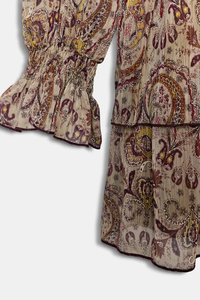 PRINTED RUFFLE MINI DRESS – image 8
