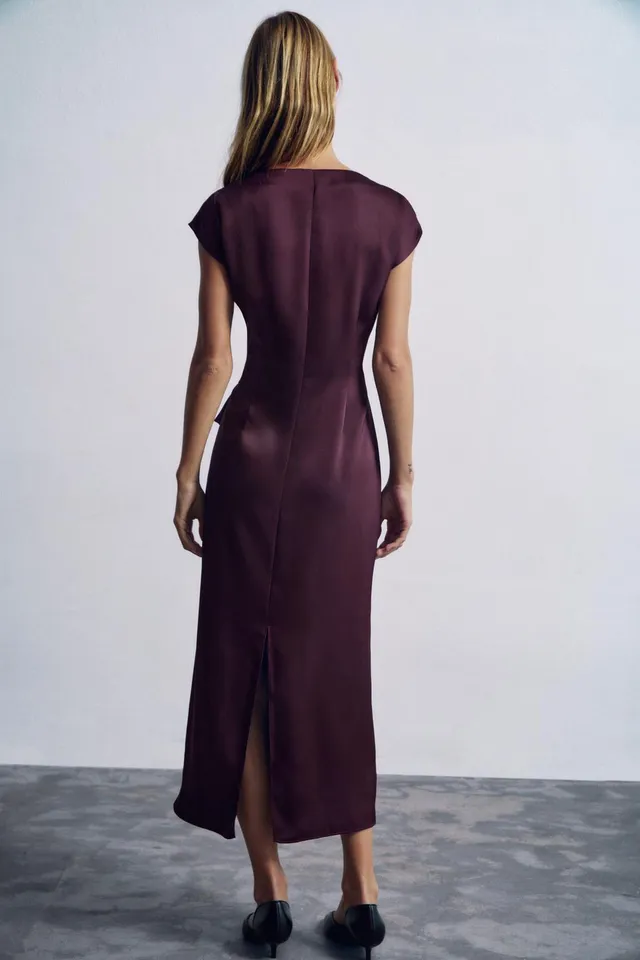 DRAPED MIDI DRESS – image 5