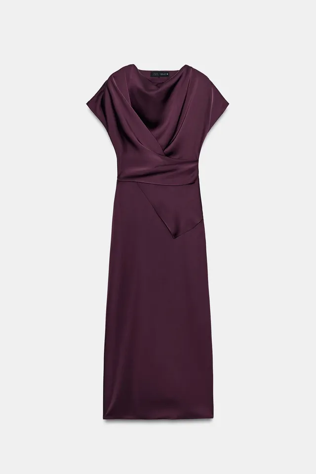 DRAPED MIDI DRESS – image 6