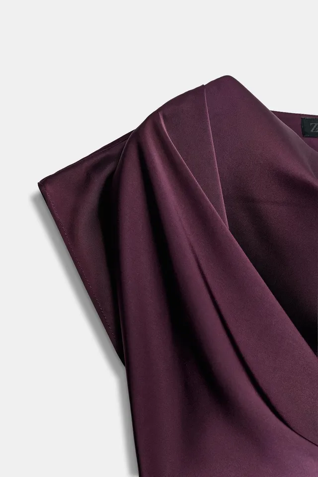 DRAPED MIDI DRESS – image 8