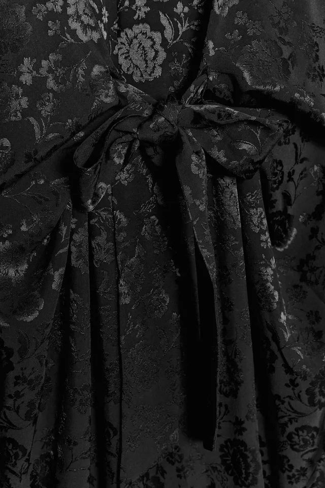 LONG FLORAL JACQUARD DRESS – image 9