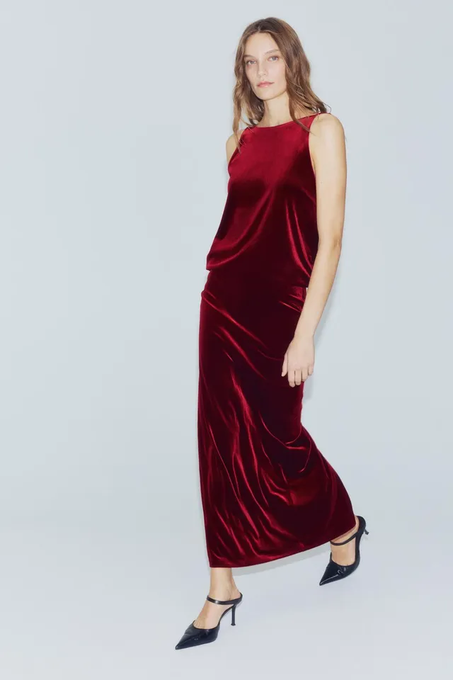 LONG VELVET DRESS