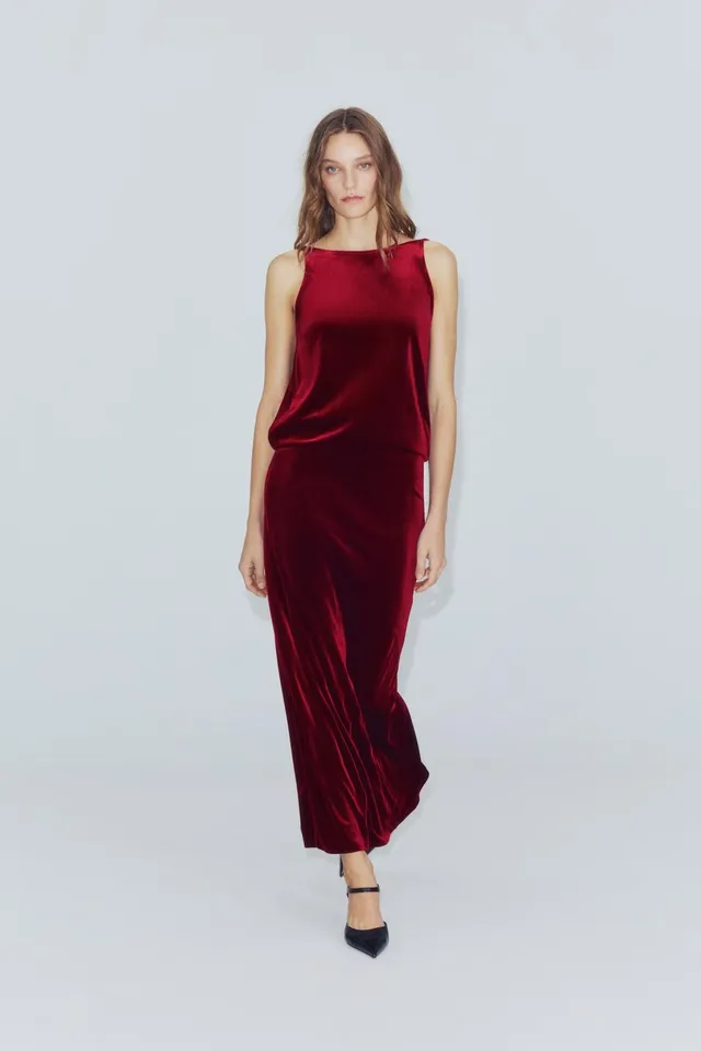 LONG VELVET DRESS – image 3