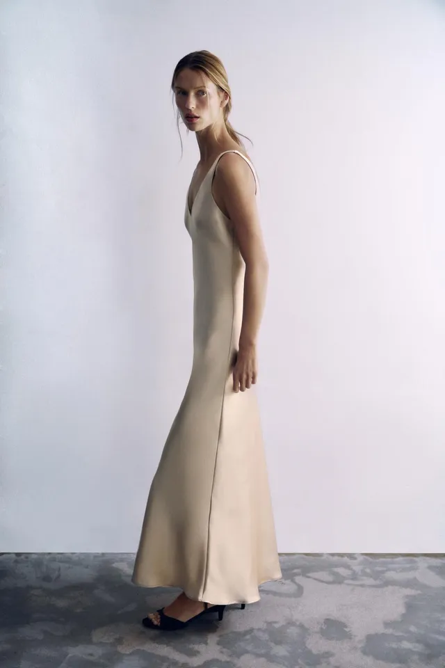 SATIN MIDI DRESS – image 5