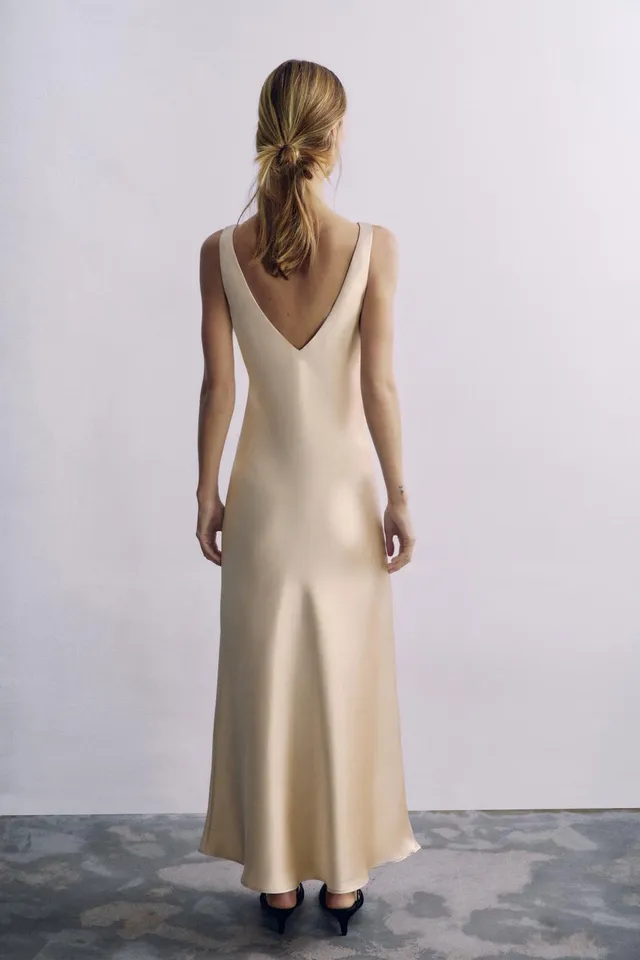 SATIN MIDI DRESS – image 6