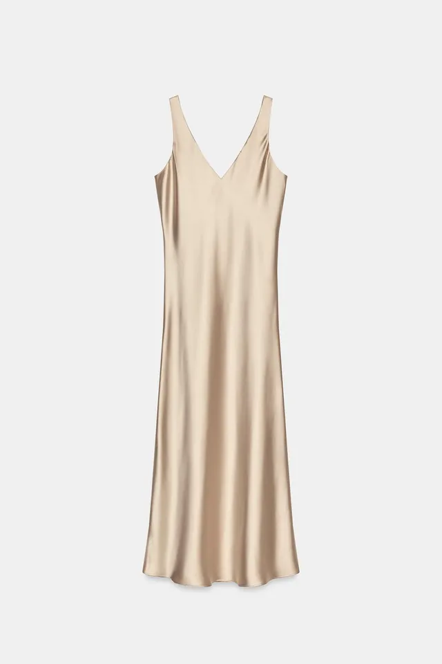 SATIN MIDI DRESS – image 8