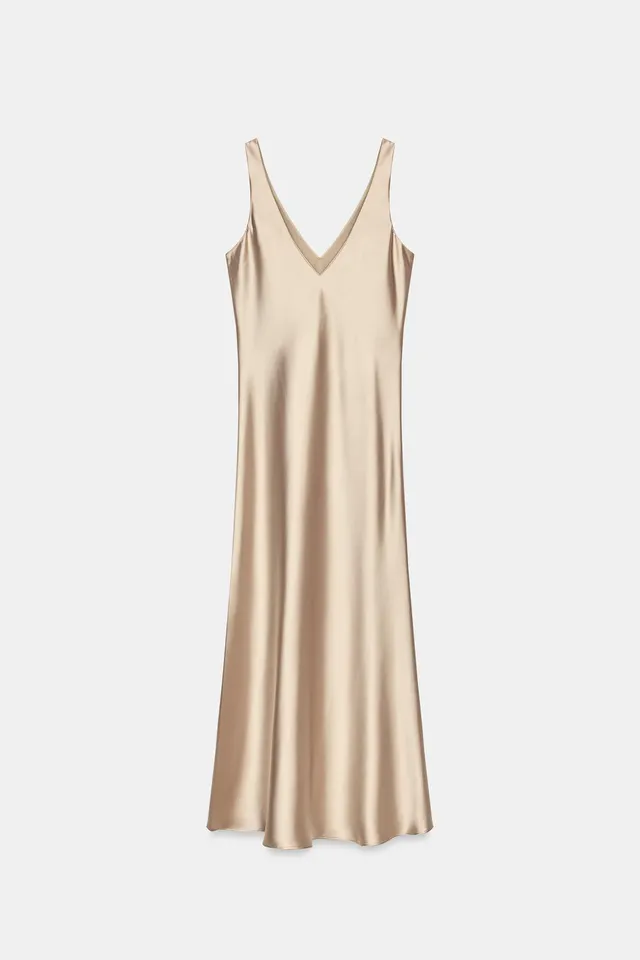 SATIN MIDI DRESS – image 9