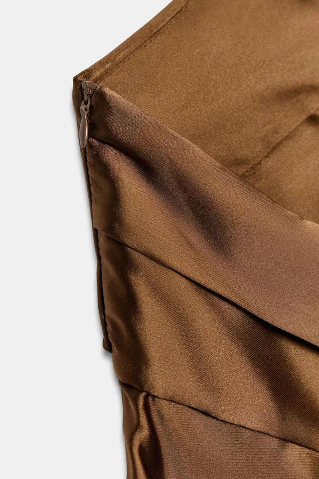 SATIN MIDI DRESS – image 9