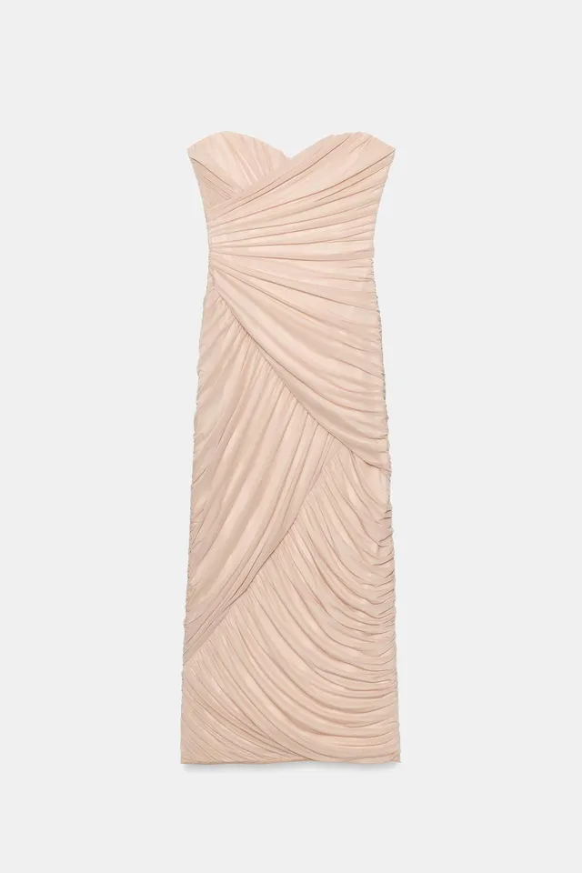 DRAPED TULLE MIDI DRESS – image 7