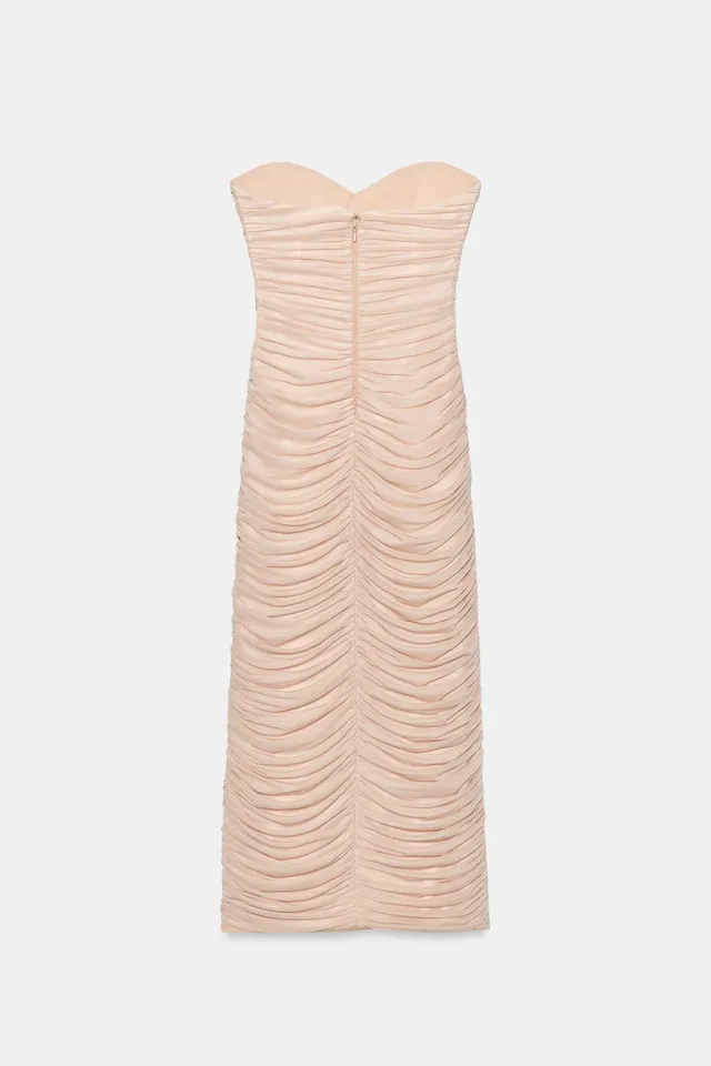 DRAPED TULLE MIDI DRESS – image 8