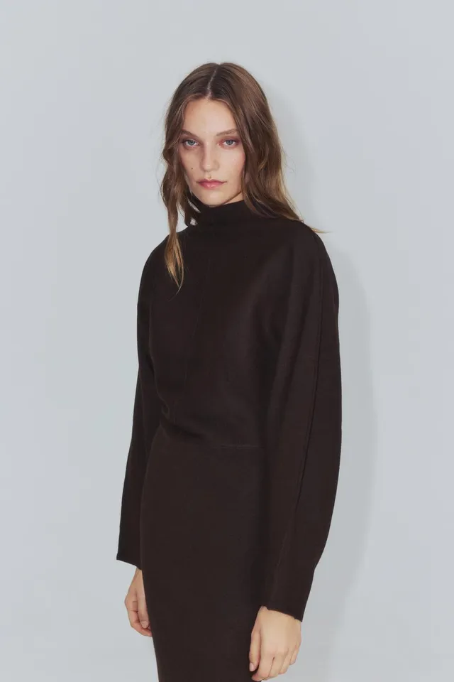 HIGH NECK LONG KNIT DRESS – image 4