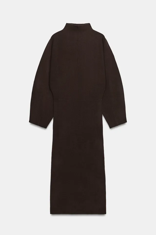 HIGH NECK LONG KNIT DRESS – image 6
