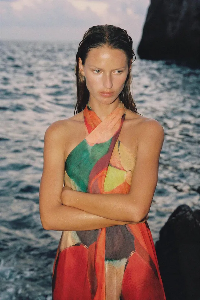 LONG PRINTED DRESS – image 3