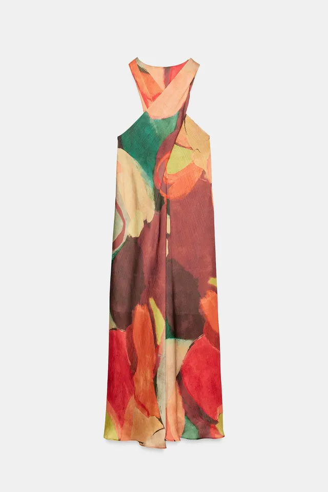 LONG PRINTED DRESS – image 7