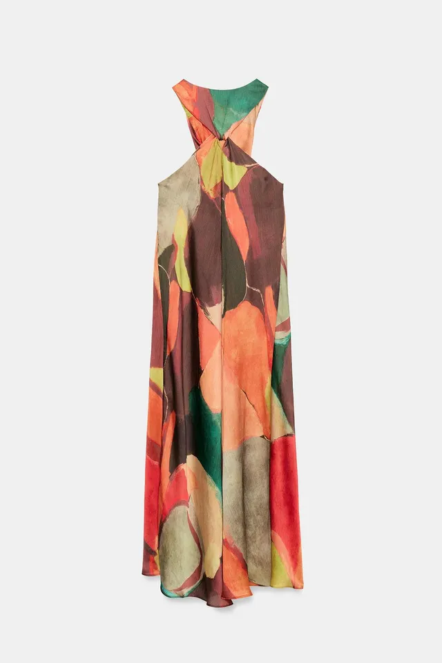 LONG PRINTED DRESS – image 8