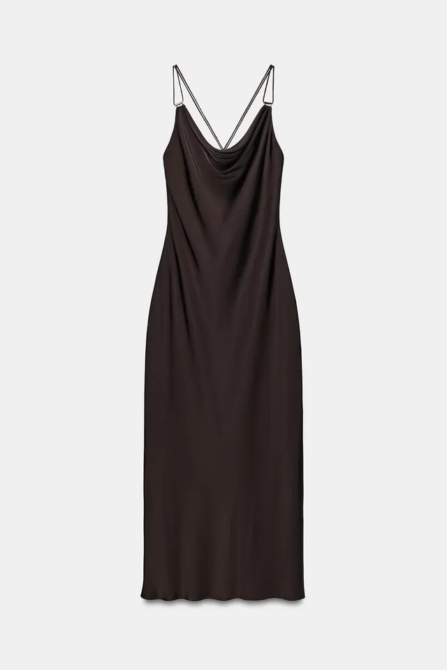SATIN CAMISOLE DRESS – image 5