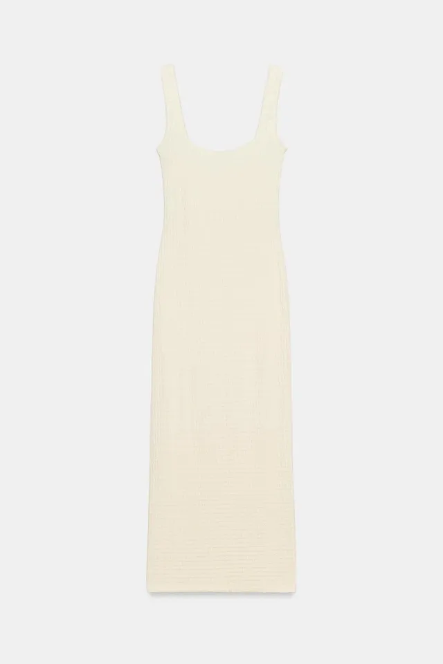 TEXTURED MIDI DRESS – image 4