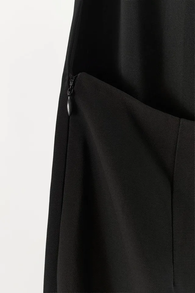 LONG VISCOSE-BLEND STRAPPY DRESS – image 6
