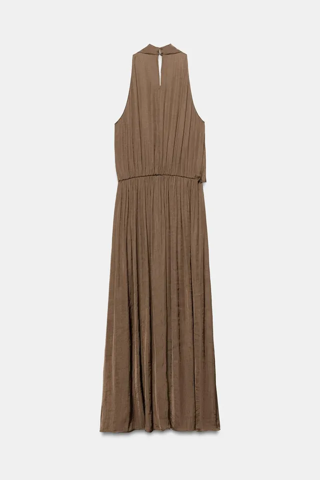 SATIN MIDI DRESS – image 7