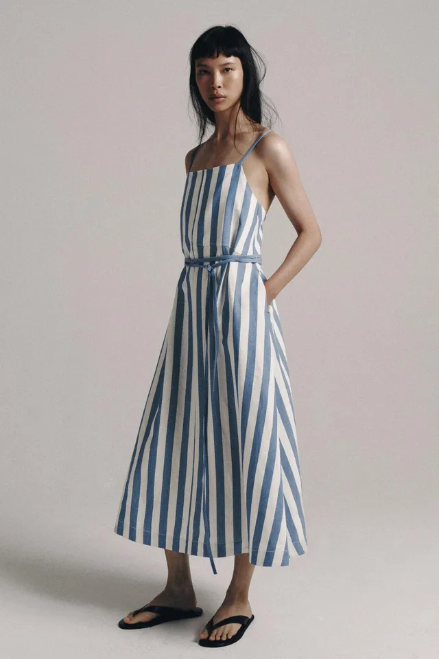 فستان ميدي مخطط ZW COLLECTION