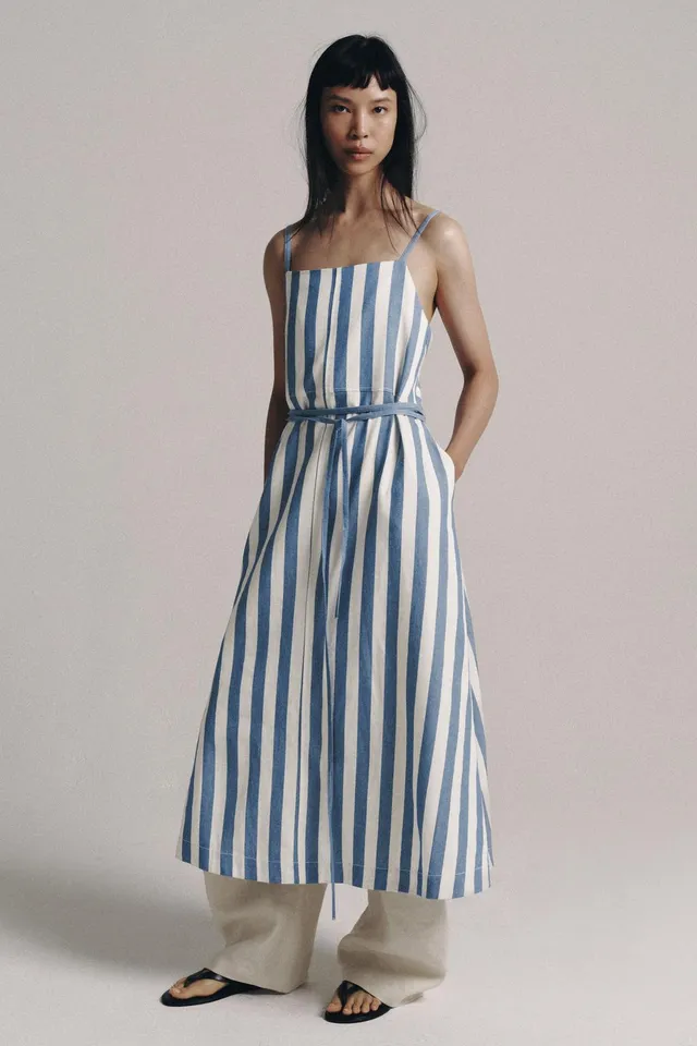 فستان ميدي مخطط ZW COLLECTION – صورة 4